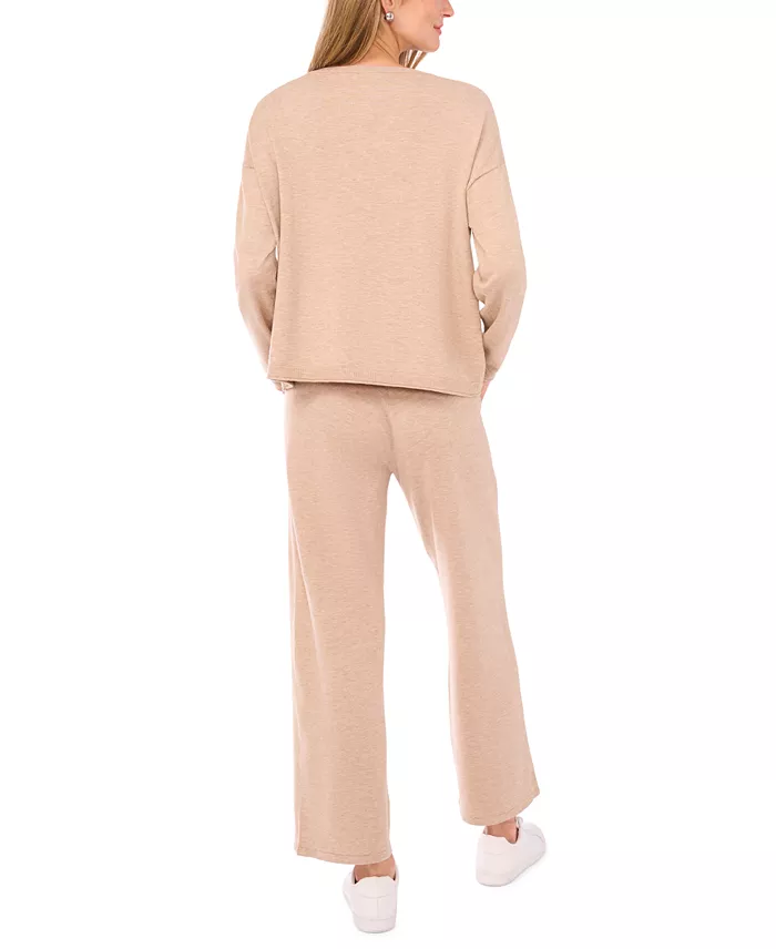 Women's Roundneck Ribbed-Trim Crewneck Sweater - thumbnail 8