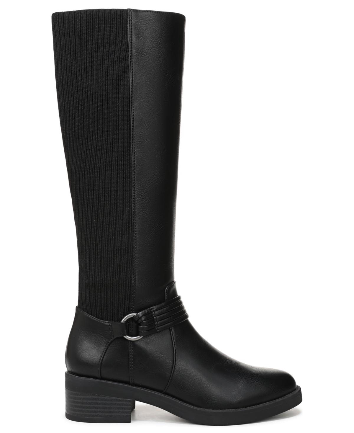 Lifestride Brighton Round Toe Wide Calf Tall Boots In Animal Print