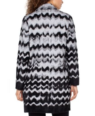 Women's Long-Sleeve Open Front Sweater Coat