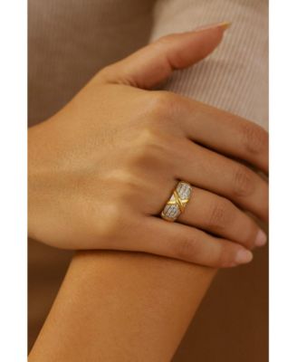 Metal + CZ Criss Cross Ring