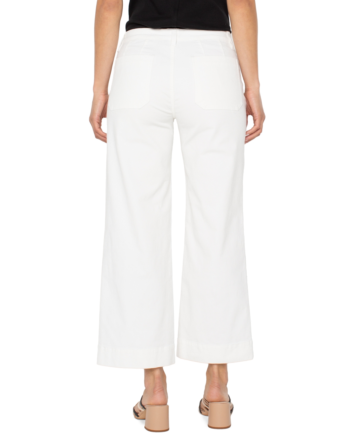 Liverpool Los Angeles Women's Mid-Rise Crop Wide-Leg Corduroy Pants