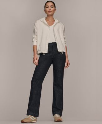 Women's Front Button Hooded Jacket