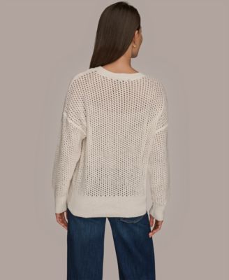 Women's Open Stitch Crewneck Sweater
