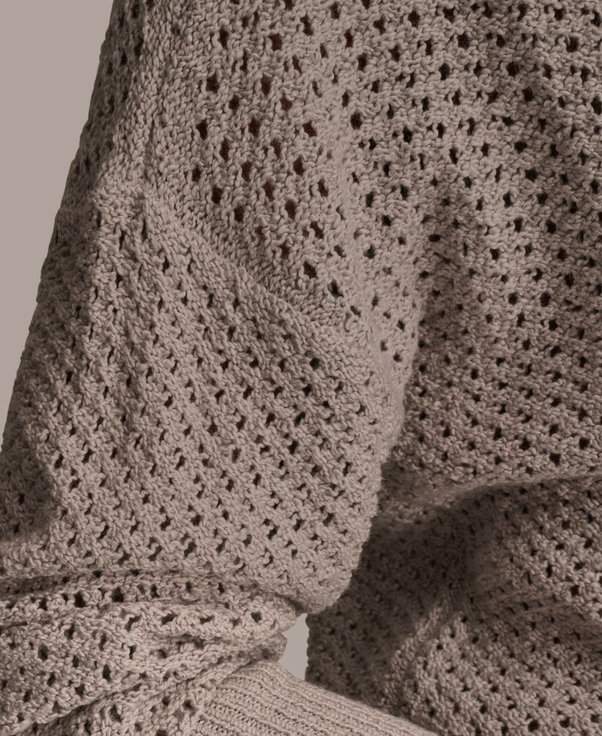 Donna Karan Weekend Women's Open Stitch Crewneck Sweater In Neutral