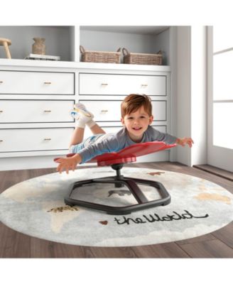 Kids Sensory Swivel Chair with Non-Slip Metal Base for Autistic Indoor Outdoor