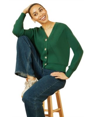 Women's Knitted Stitch Detail Cardigan