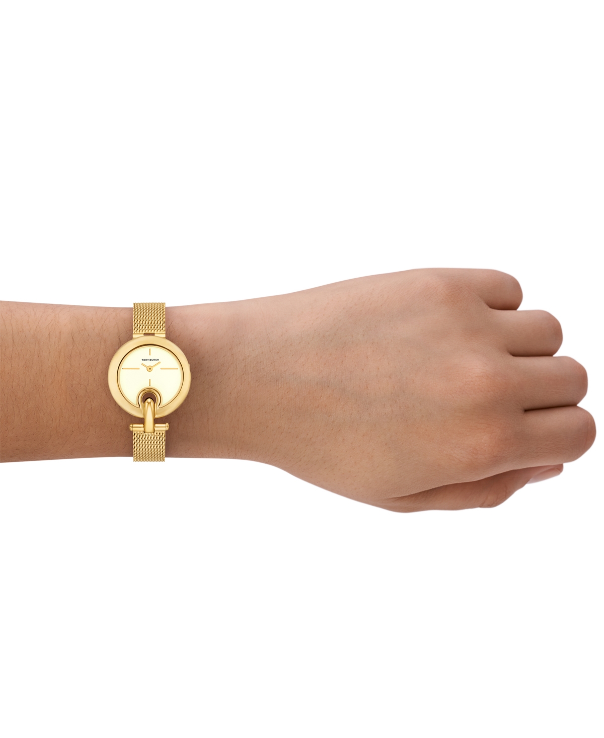 Tory Burch Women's The Pierced Small Quartz Two-hand Gold Stainless Steel, 30mm In Gold