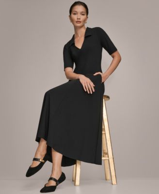 Women's Elbow-Sleeve Polo Dress