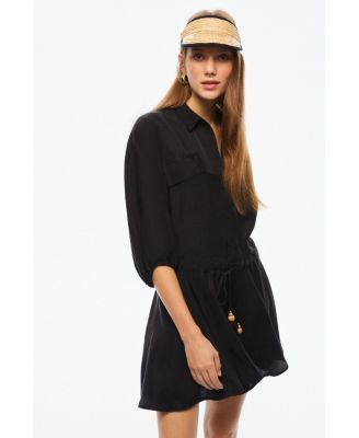Women's Tasseled Shirt Dress