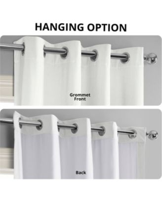 Primary White Grommet Signature Velvet Blackout Curtain