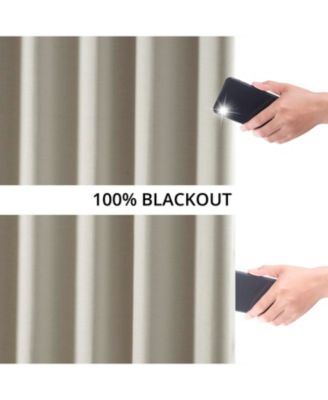 Faux Linen Hotel Blackout Curtain