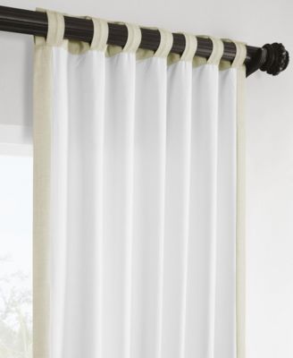 Gravity Ivory Italian Faux Linen Room Darkening Curtain