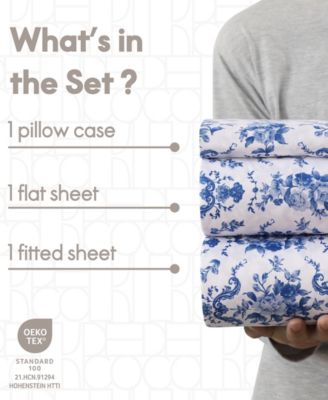 ELLE D&eacute;cor Printed 4-Pc. Sheet Set, Twin