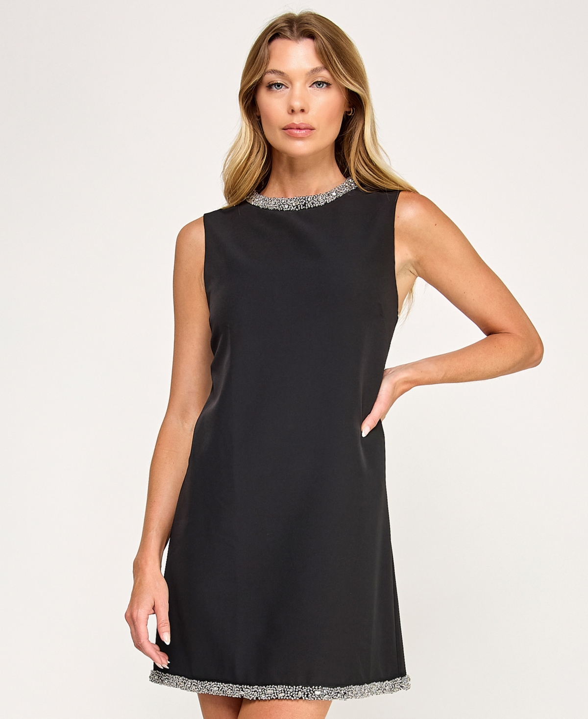 Seni & Cade Juniors' Crewneck Mini Dress