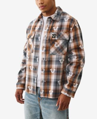 Men's Plaid Button Front Shirt