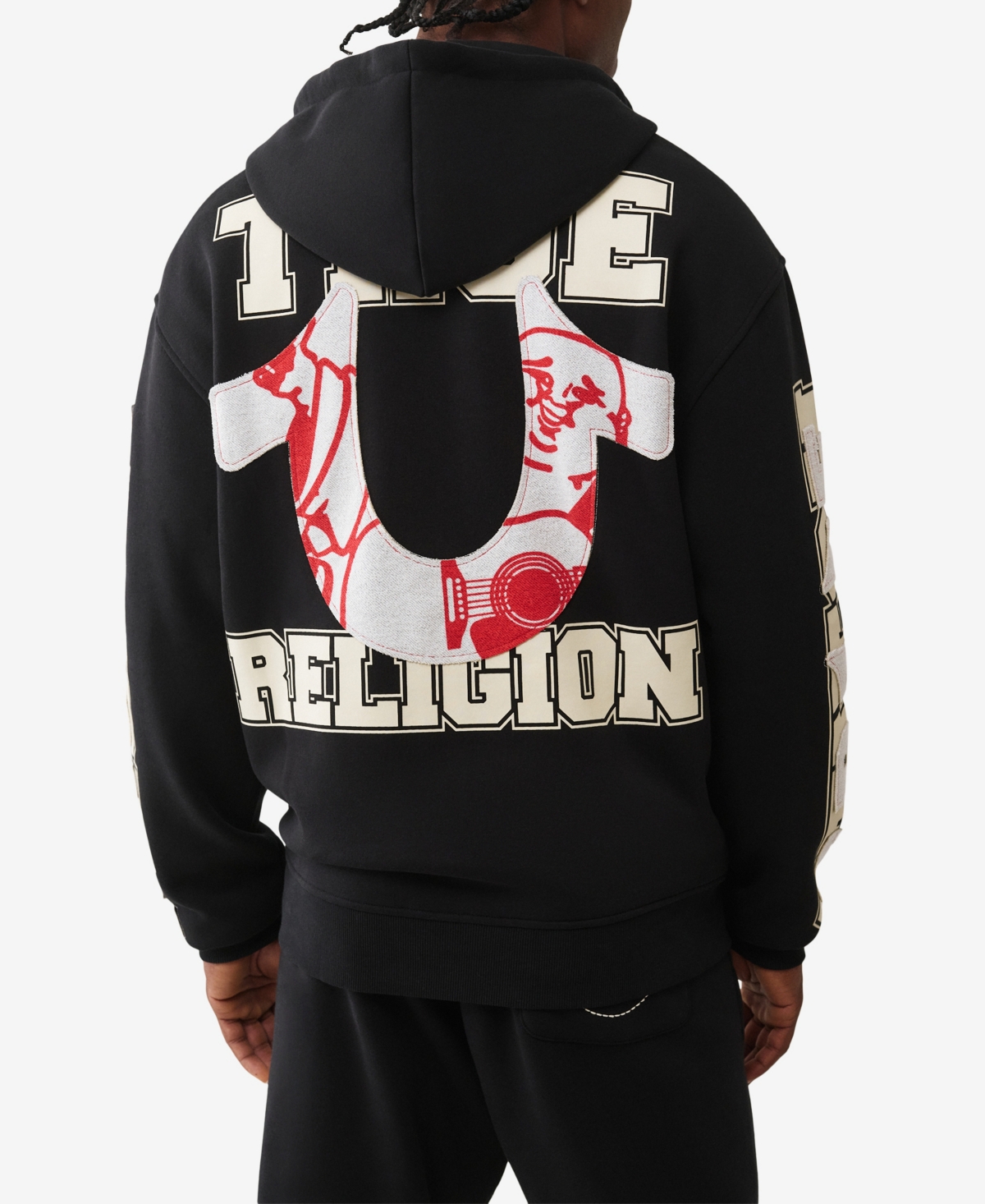 True Religion Men's Zip-Up Front Long-Sleeve Hoodie