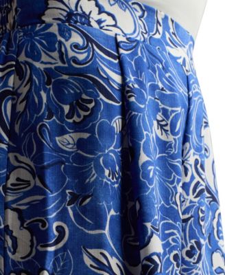 Juniors' Resort Print Wide Leg Pants