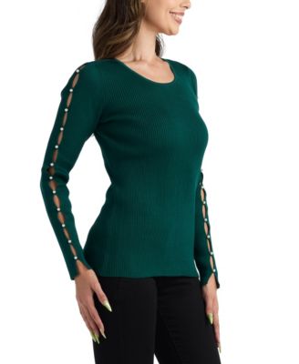 Juniors' Pull-On Long-Sleeve Sweater