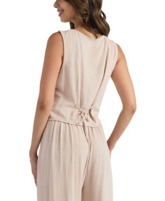 Juniors' Resort Boxy Sleeveless Vest Top