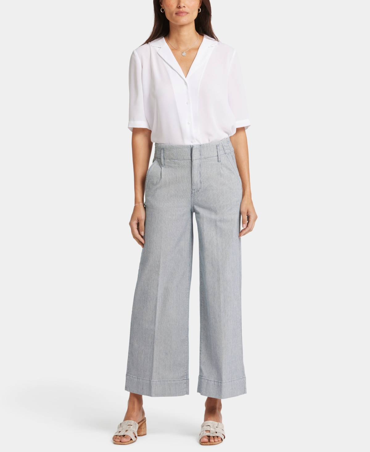 Nydj Women's Mona Wide Leg Trouser Ankle Jeans