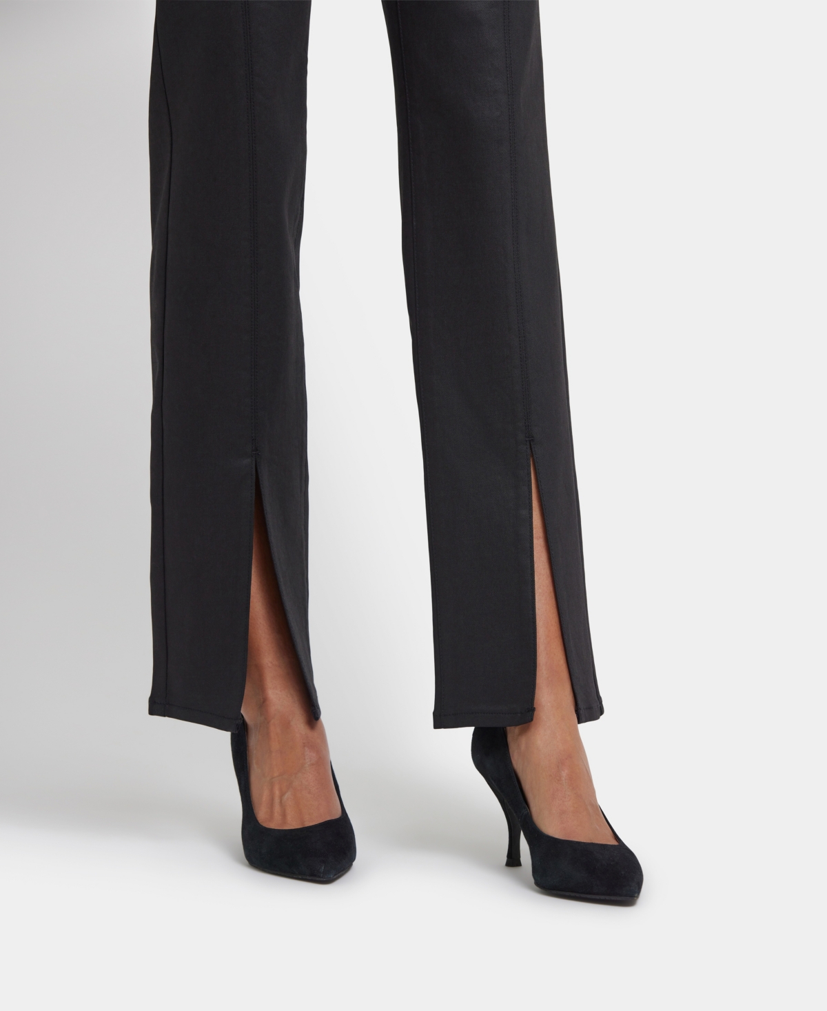 Nydj Women's Coated Marilyn Straight Front Slit Jeans