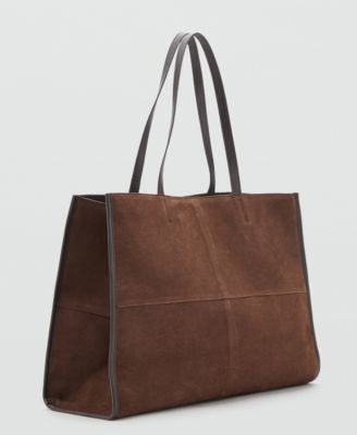 Women's Suede Leather Shopper Bag