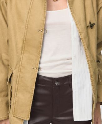 Women's Leather-Effect Straight Pants