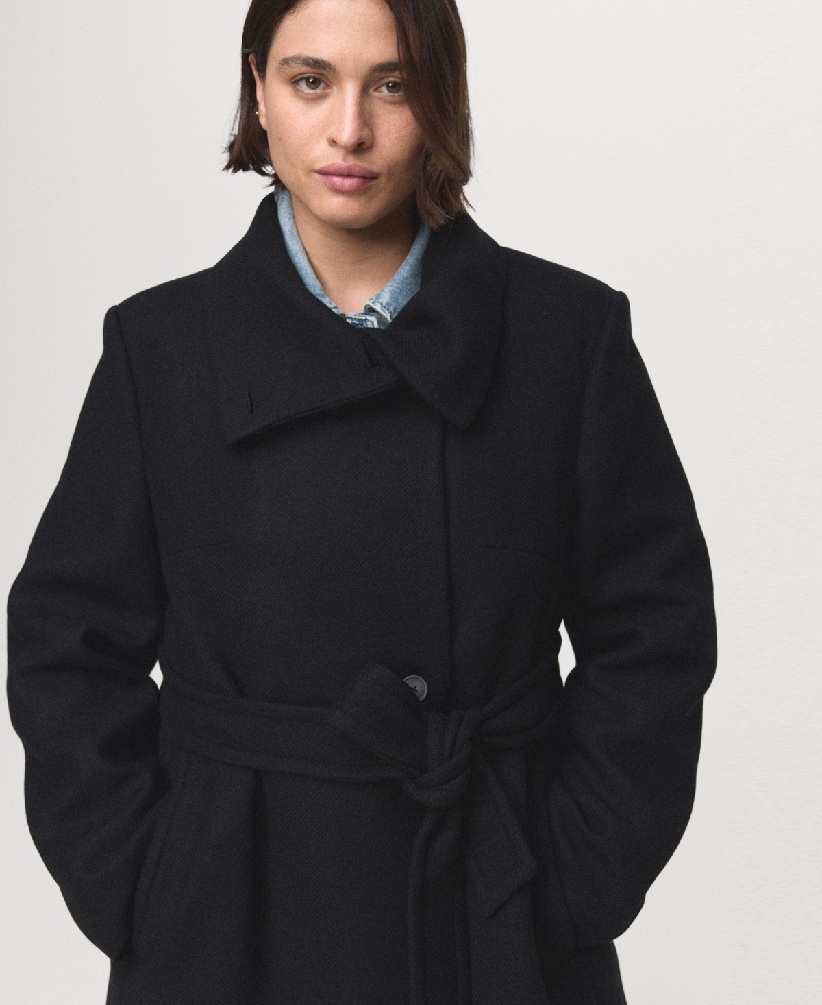 Mango Women's Manteco Wool Belt Coat