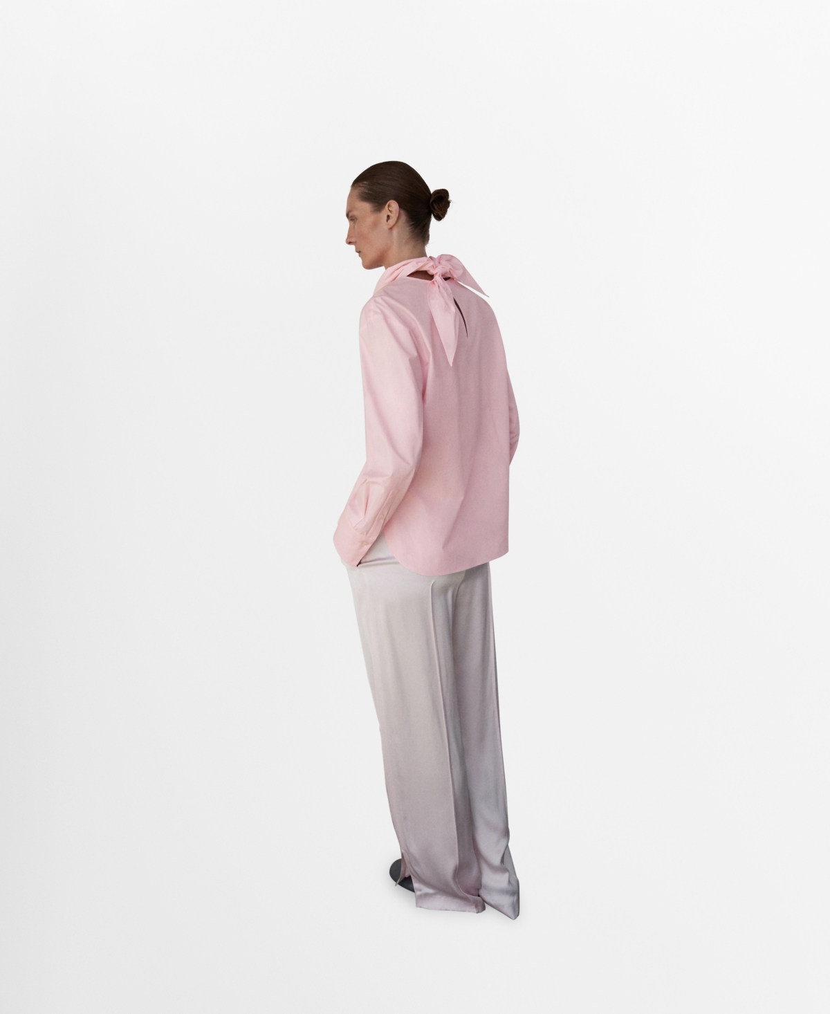 Mango Women's Side Slit Satin Pants