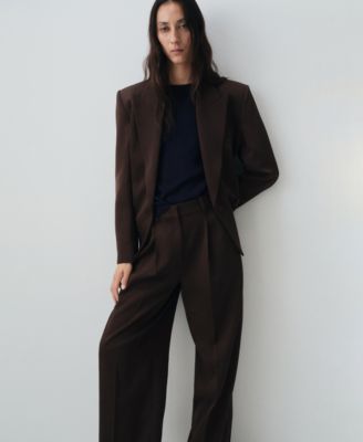 Women's Selection Pleated Straight-Leg Suit Pants