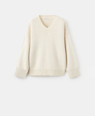MANGO - Women's V-Neck Wool Sweater