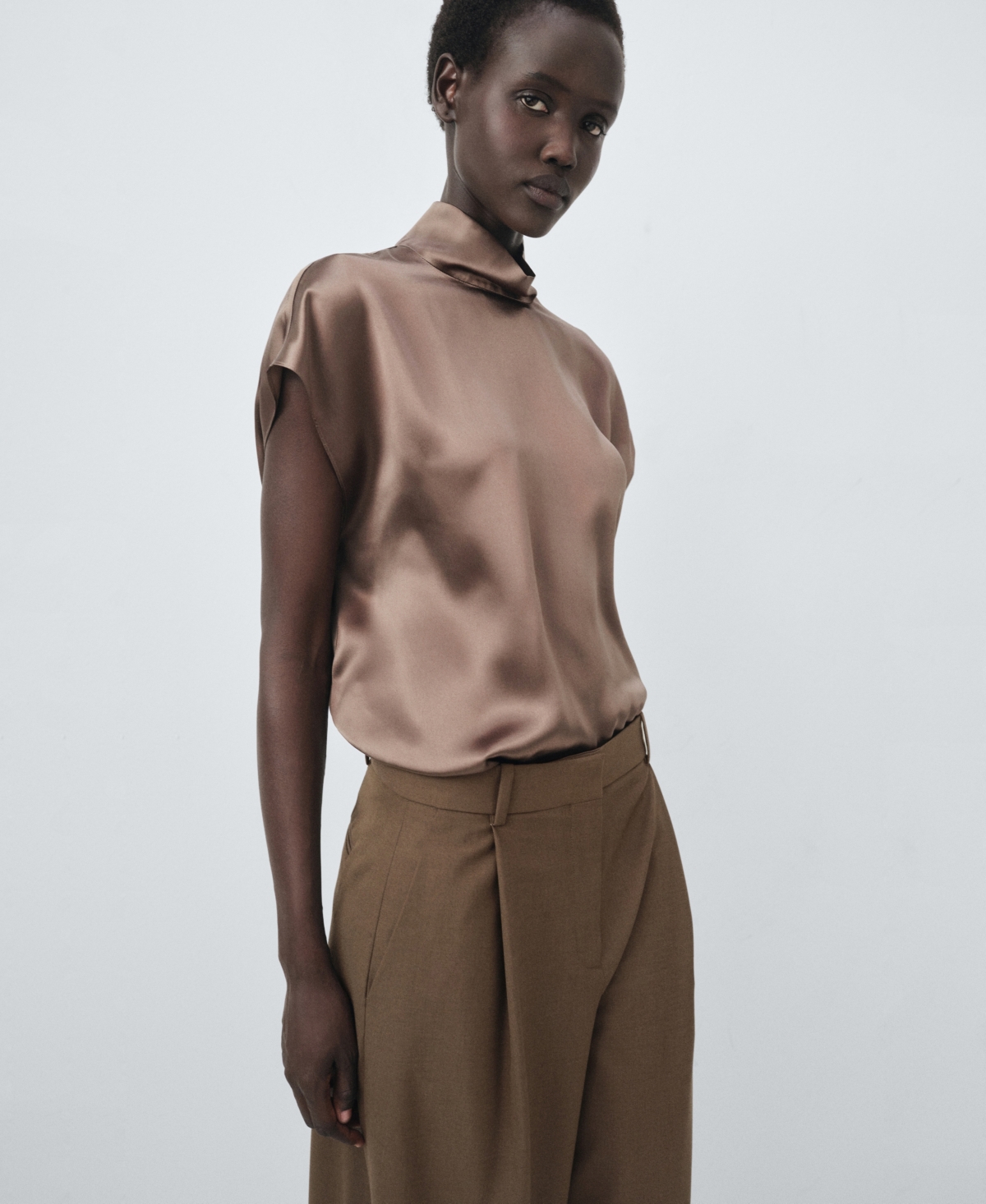 Mango Women's Pleated Straight-Leg Suit Pants
