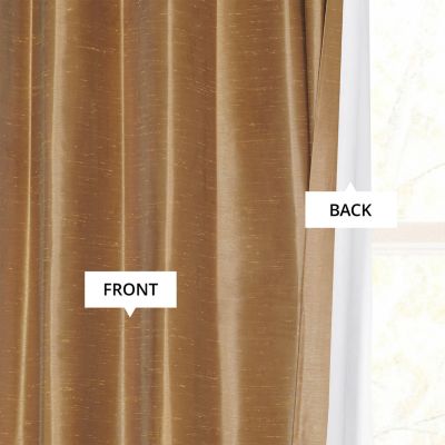 Ruched Vintage Textured Faux Dupioni Silk Curtain