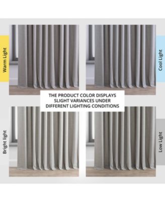 Dark Greige Extra Wide Performance Linen Hotel Blackout Curtain