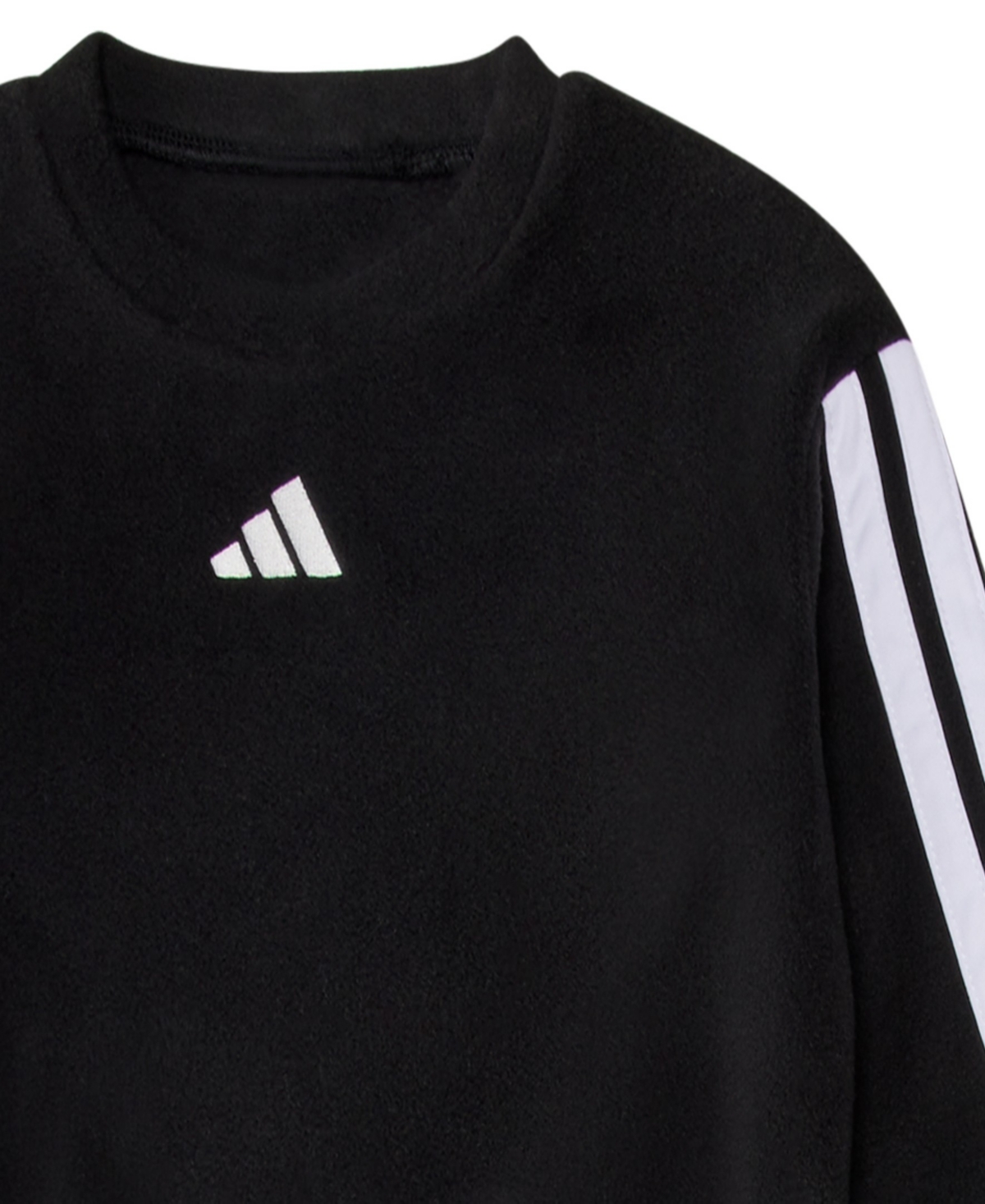 Adidas Originals Baby Boys 2-piece Winterized Pull-on Sweatshirt And Joggers Set In Black