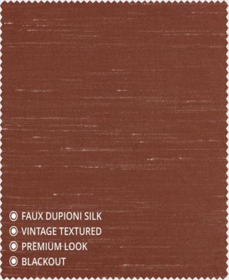 Vintage Textured Faux Dupioni Silk Blackout Curtain