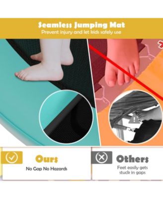 Mini Trampoline with Enclosure and Heavy-duty Metal Frame