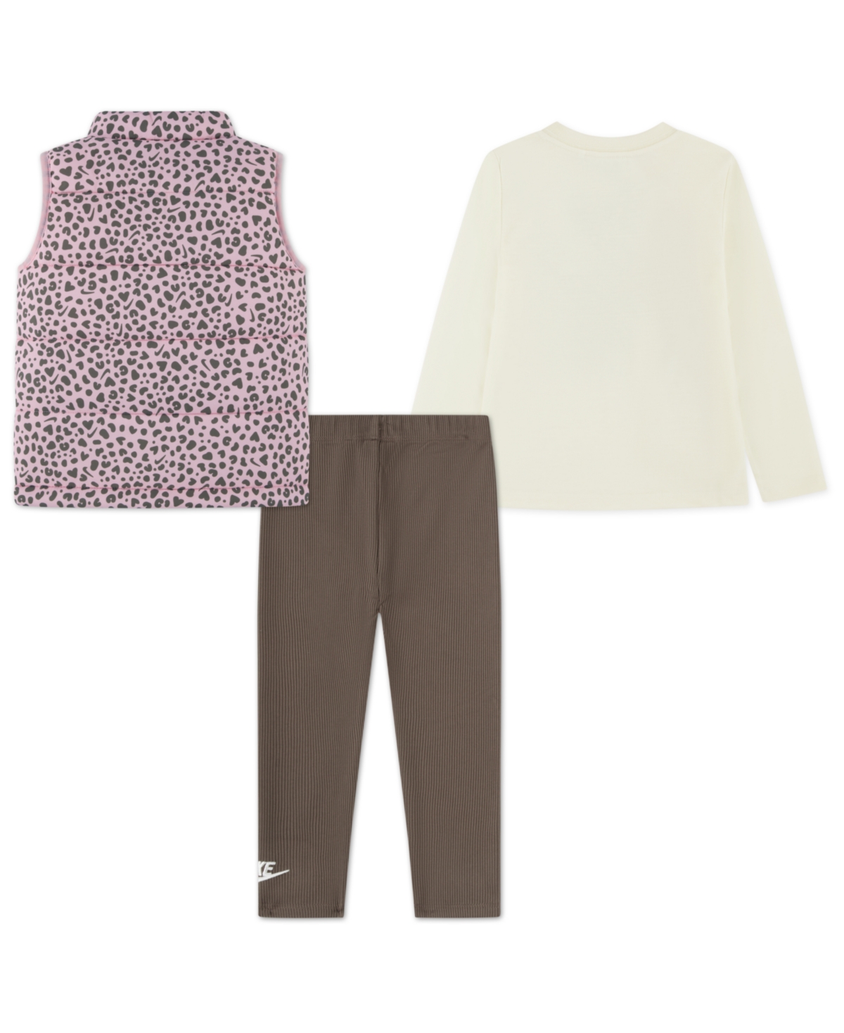 Nike Toddler Girls 2T-4T 3-Piece Wild Warmth T-Shirt, Vest and Pants Set