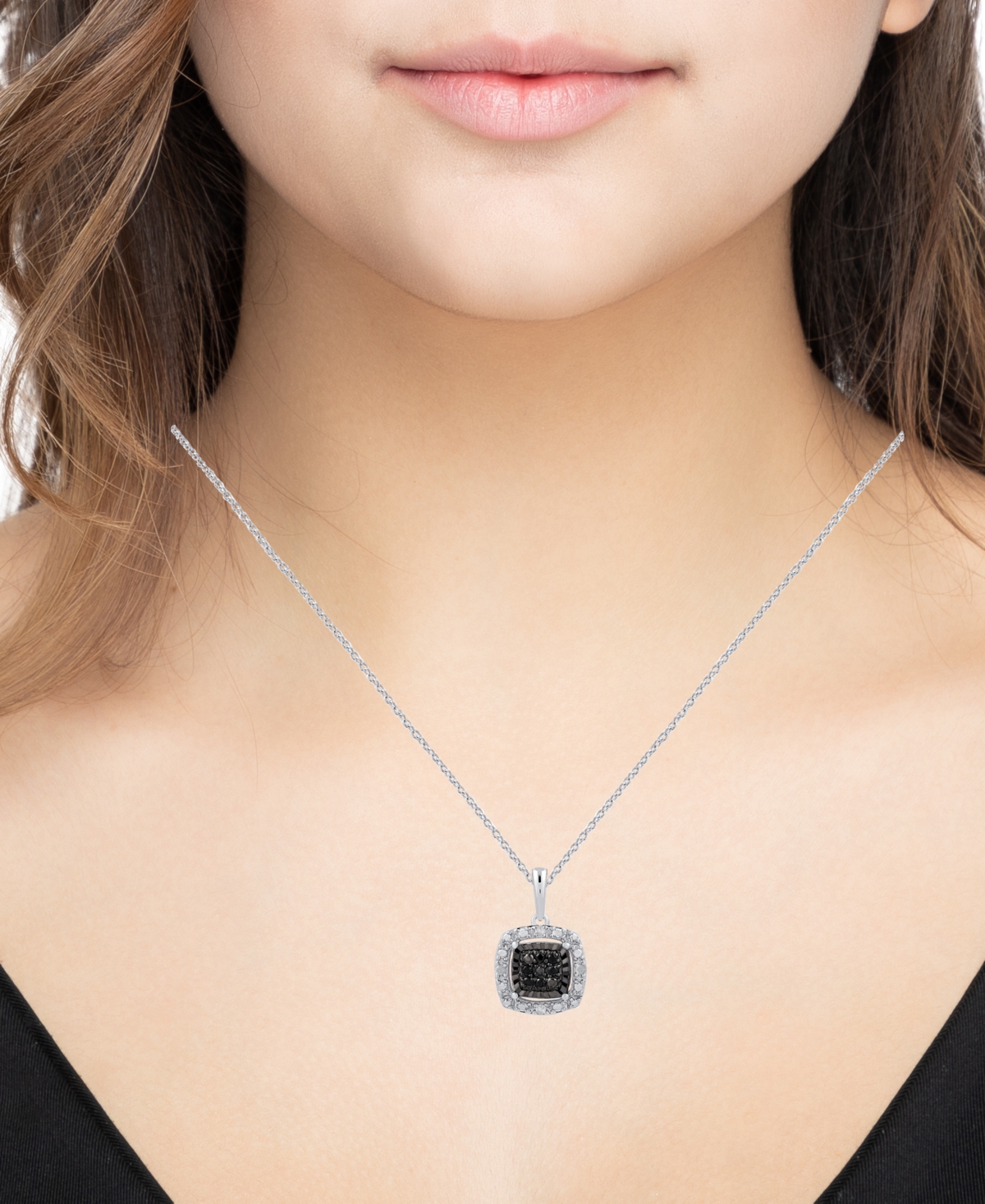 Marsala 2-Piece Diamond Earrings and Pendant Necklace Set (1/4 ct. t.w.) Sterling Silver