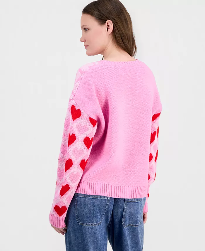 Juniors' Heart-Knit Charlie Brown Sweater - thumbnail 4