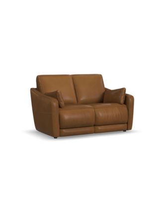 62" Leather Brinley Inclining Loveseat