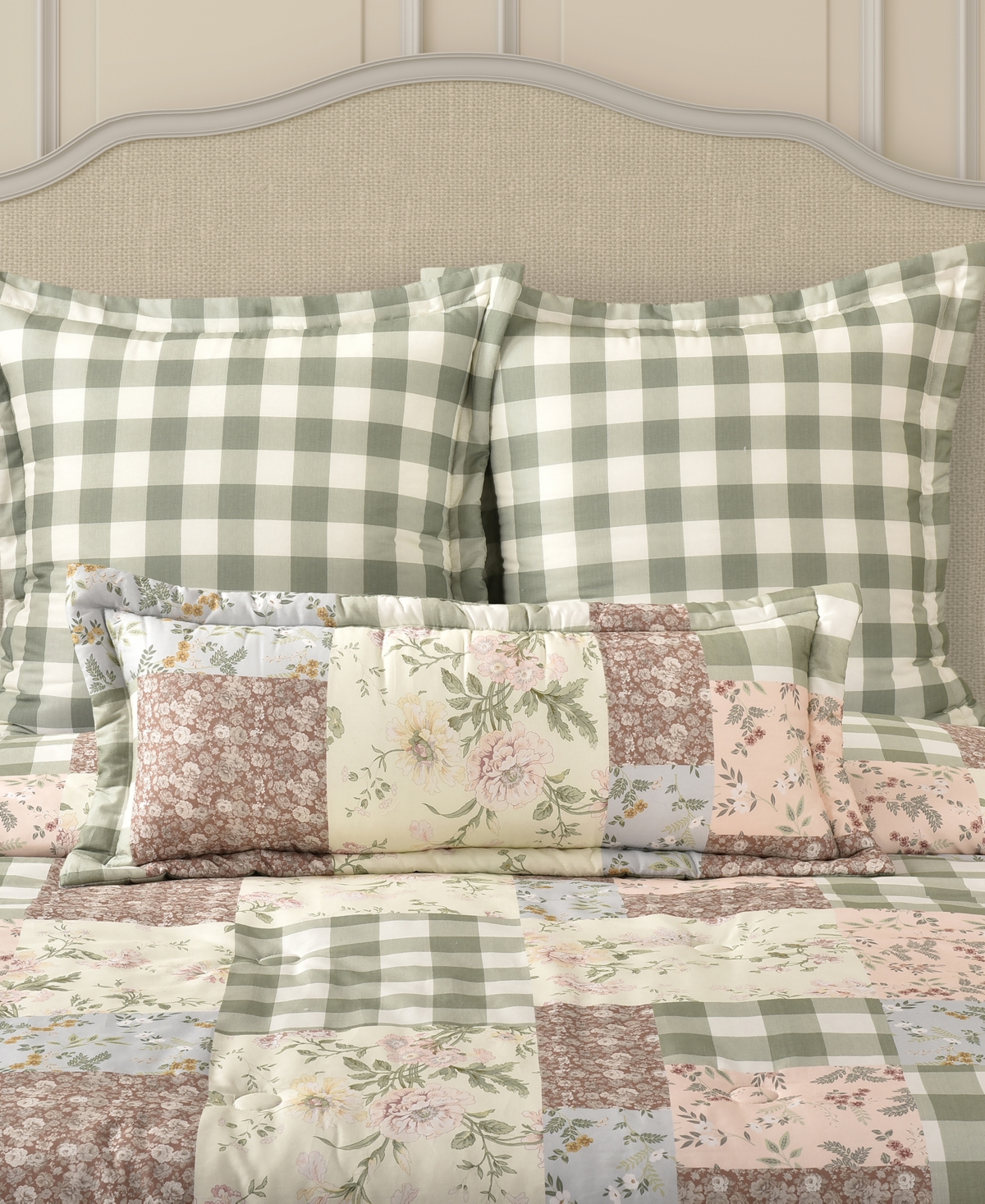 Piper & Wright Eloise Patchwork Boudoir Decorative Pillow, 12" x 30"
