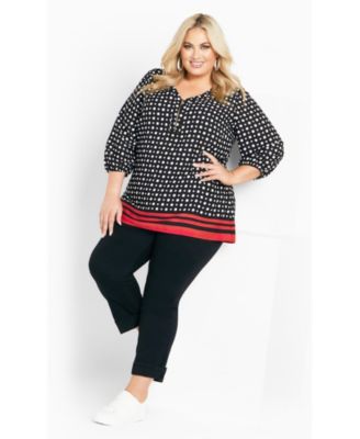 Women's Malia Zip Border Top