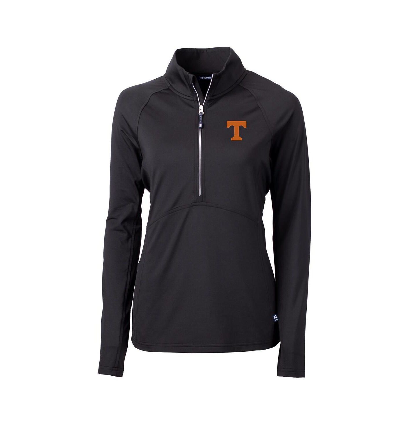 Женская куртка Cutter & Buck Black Tennessee Volunteers Adapt Eco Knit Half-Zip Pullover — фото 1