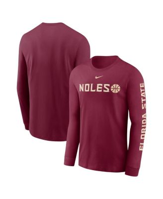 Nike - Men's Garnet Florida State Seminoles Basketball Icon Two-Hit Long Sleeve T-Shirt