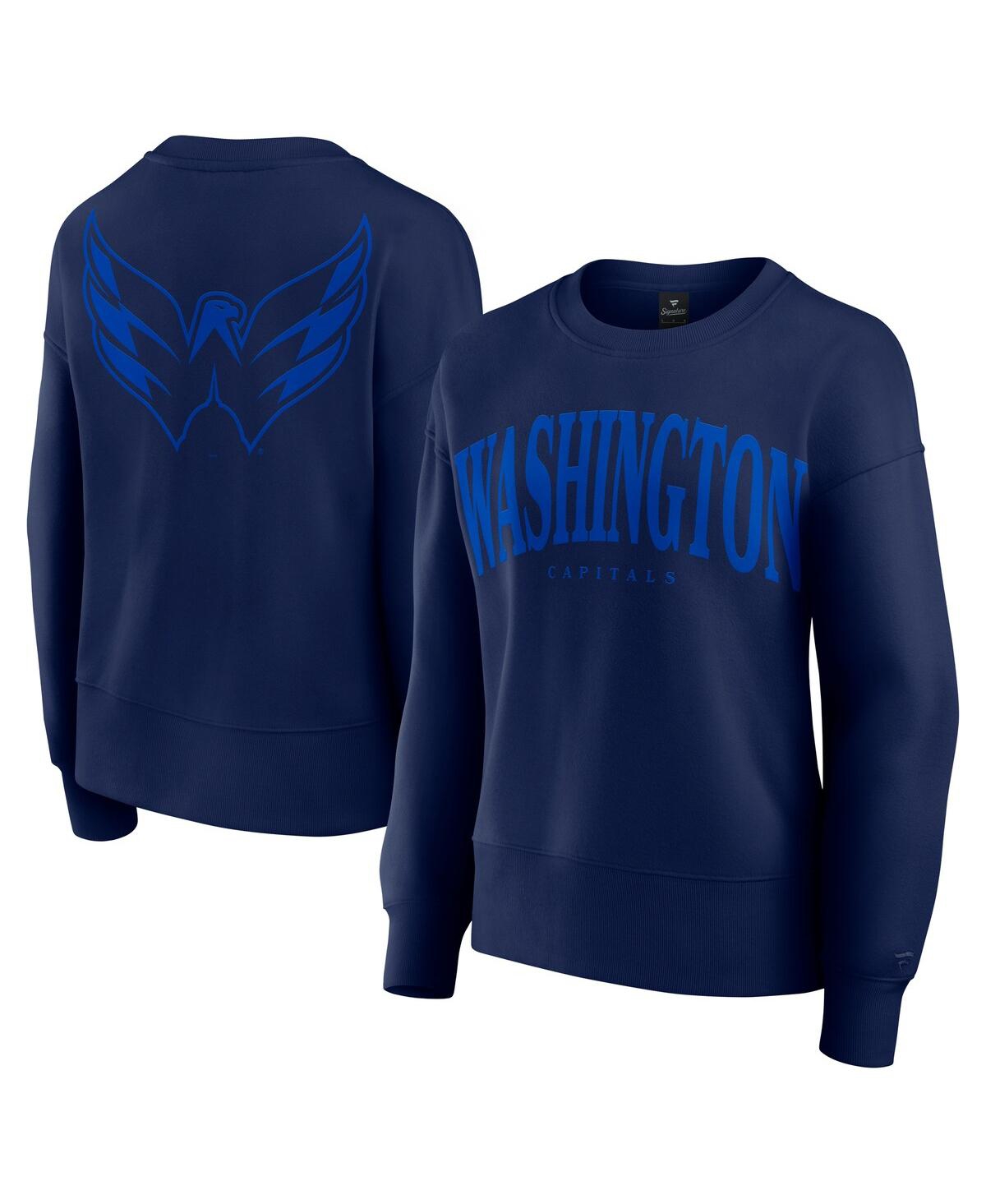 Fanatics Women's Navy Washington Capitals Elements Flow Pullover Sweatshirt