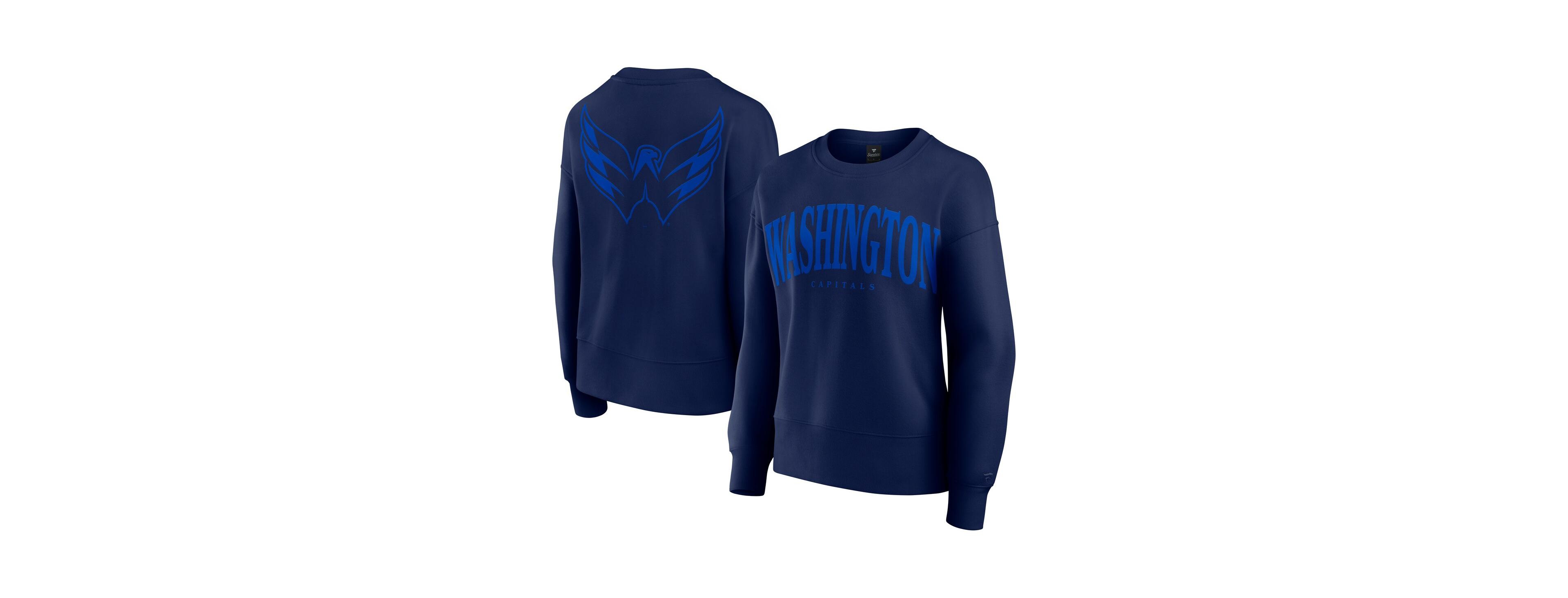 Fanatics Women's Navy Washington Capitals Elements Flow Pullover Sweatshirt