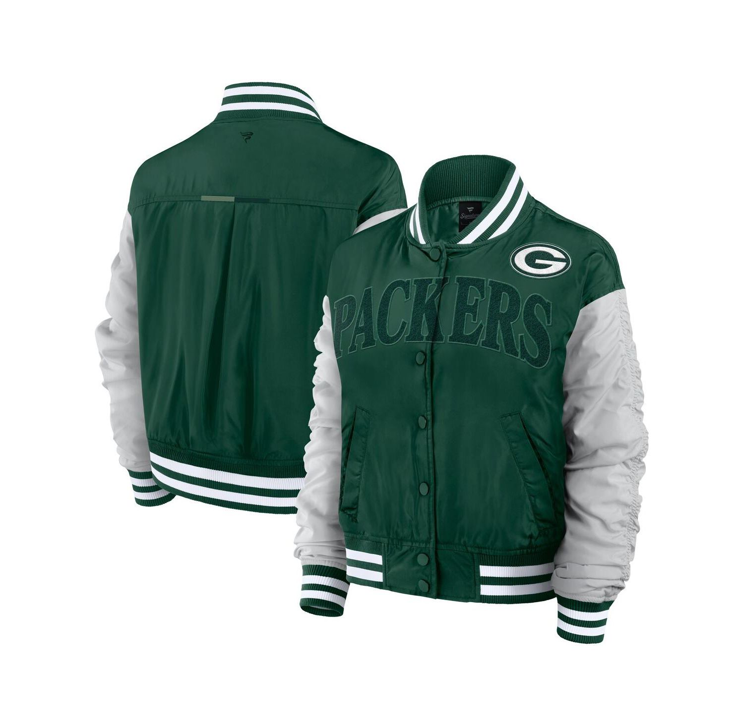 Women's Green Green Bay Packers Elements Wave Full-Snap Jacket