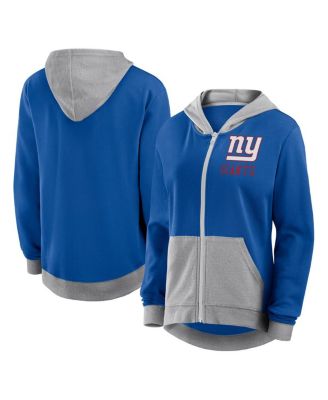 Logo Athletic - Women's Royal New York Giants Hit It French Terry Full-Zip Hoodie