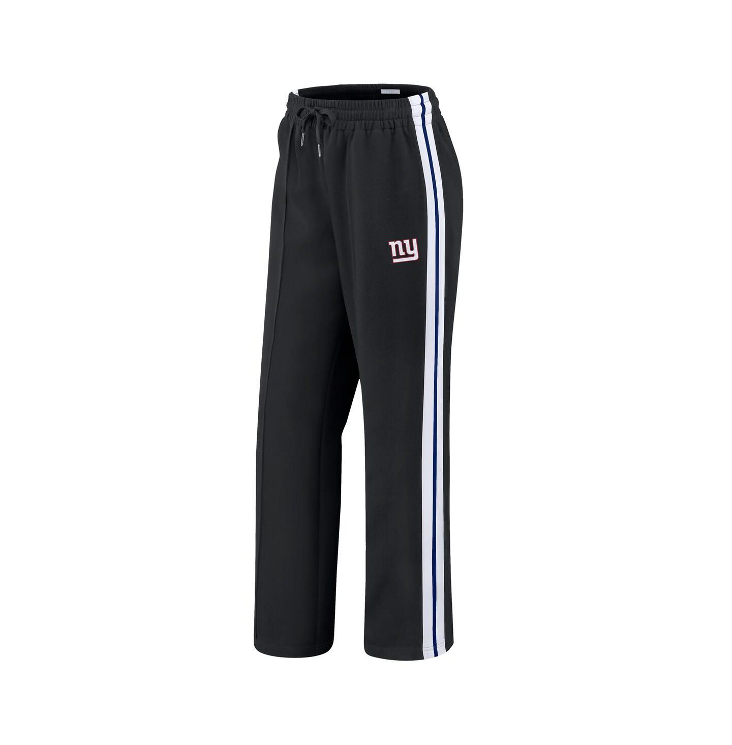Женские брюки WEAR by Erin Andrews Black New York Giants Color-Block Straight Leg — фото 2